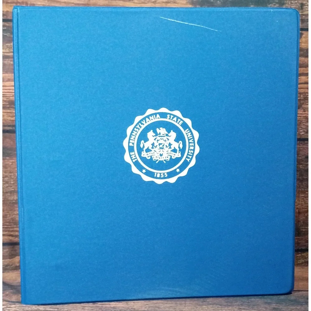 Penn State University Blue 3 Ring Binder Pennsylvania State University Seal 2.5